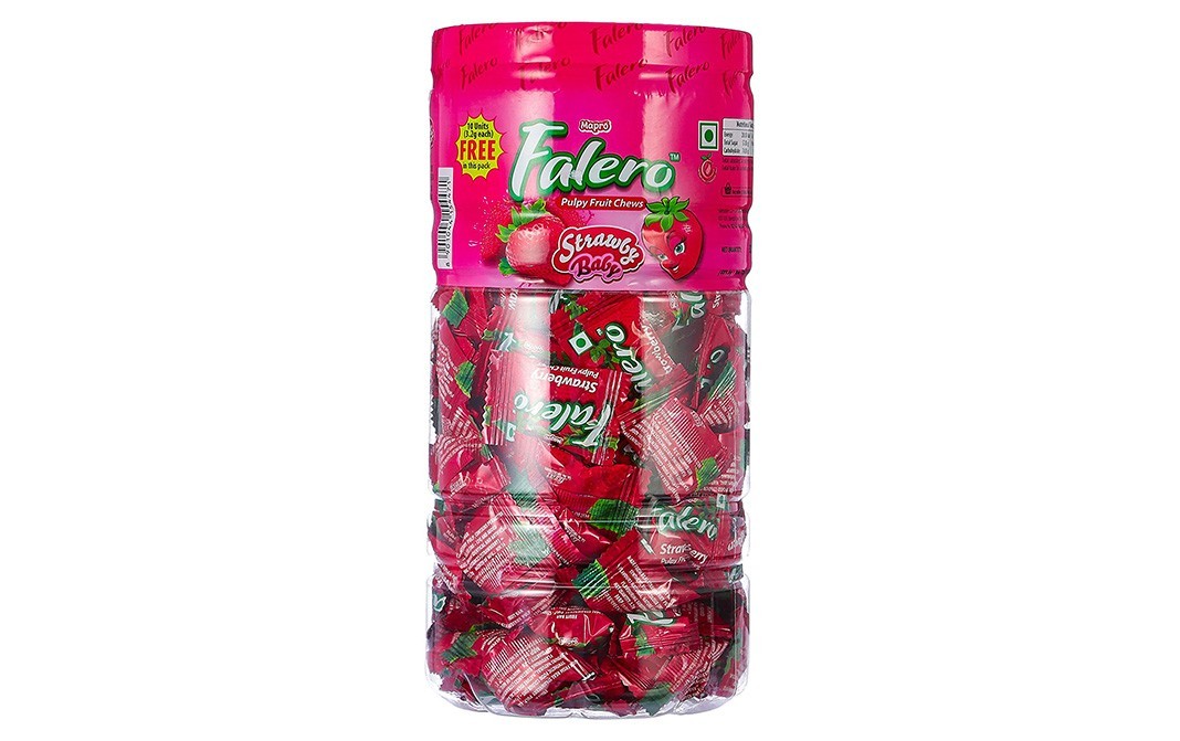 Falero Strawberry Baby Pulpy Fruit Chews   Jar  60.4 grams